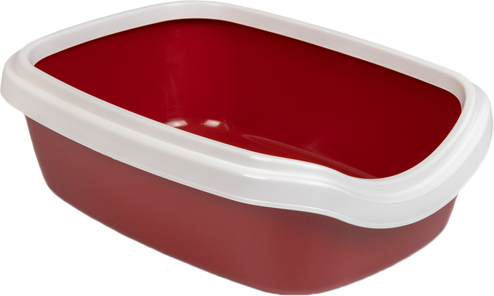 Туалет для котів Природа Comfort M 41 х 30 х 13 см Бордовий