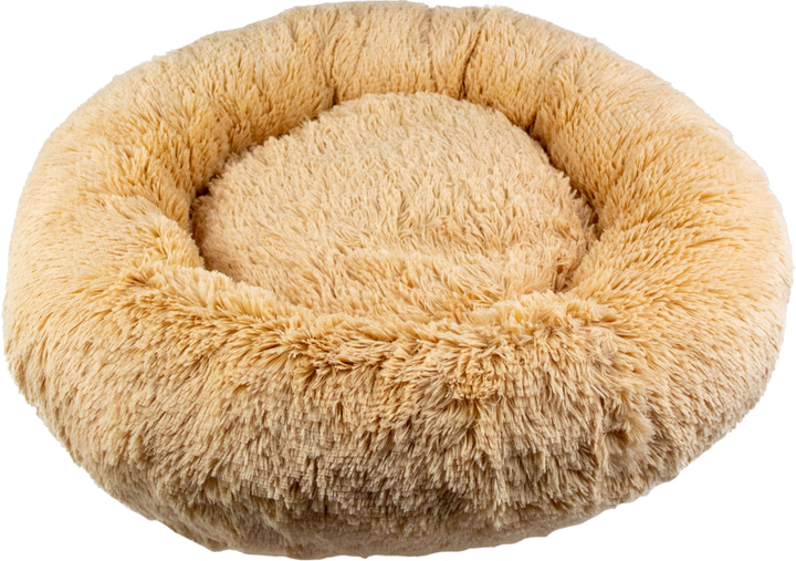 Лежак для тварин Пухнастики Пончик бежевий 50x50 см
