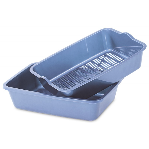 Туалет для котів з сіткою Природа Барсік 30x40x11 см, пластик