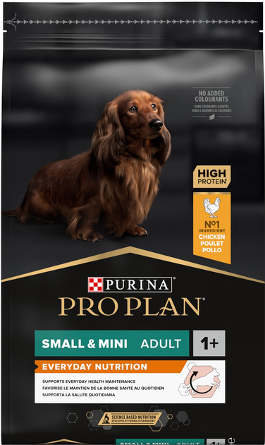 Сухий корм Purina PRO PLAN Small&Mini Adult 1+ Everyday Nutrion для дорослих собак дрібних порід, з куркою 7 кг