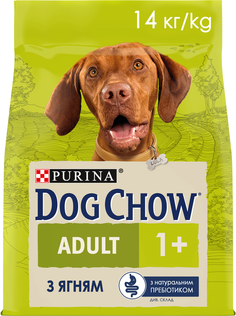 Сухий корм для дорослих собак Dog Chow Adult з ягням 14 кг