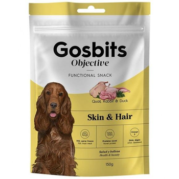 Ласощі для собак Gosbits Objective Skin & Hair 150 г
