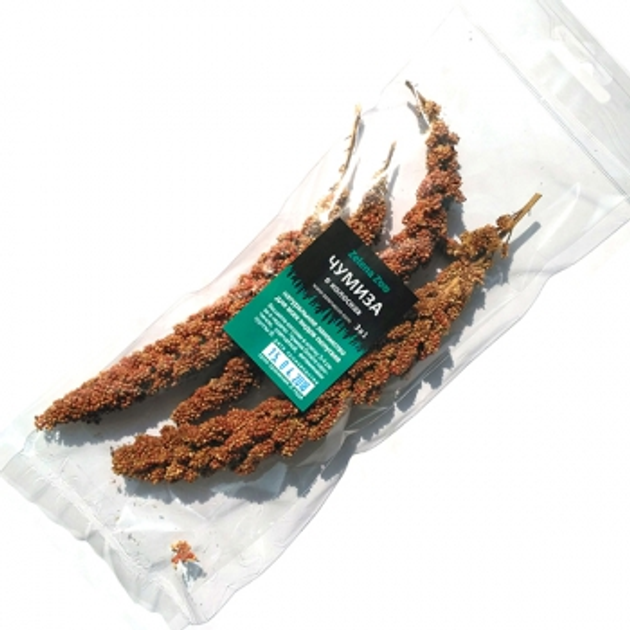 Чумиза в колосках для канарок, папуг та інших декоративних та співучих птахів - 30г тм Zelena Zoo