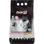 Бентонітовий наповнювач для котячого туалету AnimAll з ароматом дитячої пудри білий 10 л-1