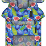 Дощовик-накидка з капюшоном для собак WAUDOG Clothes, малюнок Інжир XS,А 26-29 см,B 32-41см,С 21-26см-1