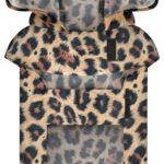 Дощовик-накидка з капюшоном для собак WAUDOG Clothes малюнок Леопард M, А 40-43 см, B 52-62 см ,С 33-42 см-1