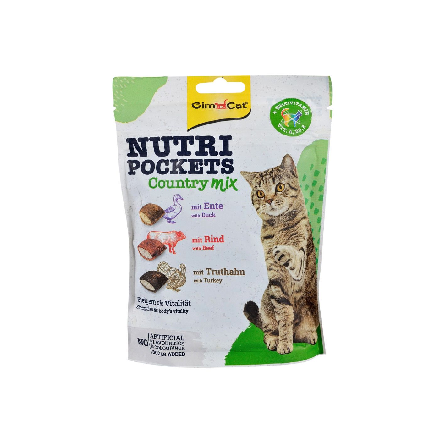 GimCat Nutri Pockets Country Mix Подушечки для котів з качкою, яловичиною та індичкою 150 г