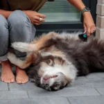 Гребінець-тріммер для собак та котів Trixie для видалення підшерстя 7 х 13,5 см-1