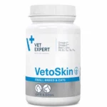 Харчова добавка VetExpert VetoSkin Small breed&cat (ВетоСкін) для підтримки здоров’я шкіри та якості шерсті у кішок та собак малих порід 60 капсул-1
