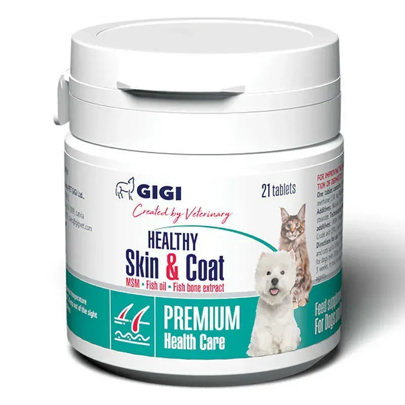 Хелсі Скін & Коат Gigi Healthy Skin and Coat для шкіри та шерсті у собак та котів 21 таблетка