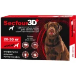 Краплі протипаразитарні для собак 20-30 кг Fipromax Secfour 3D 3 мл 2 шт-1