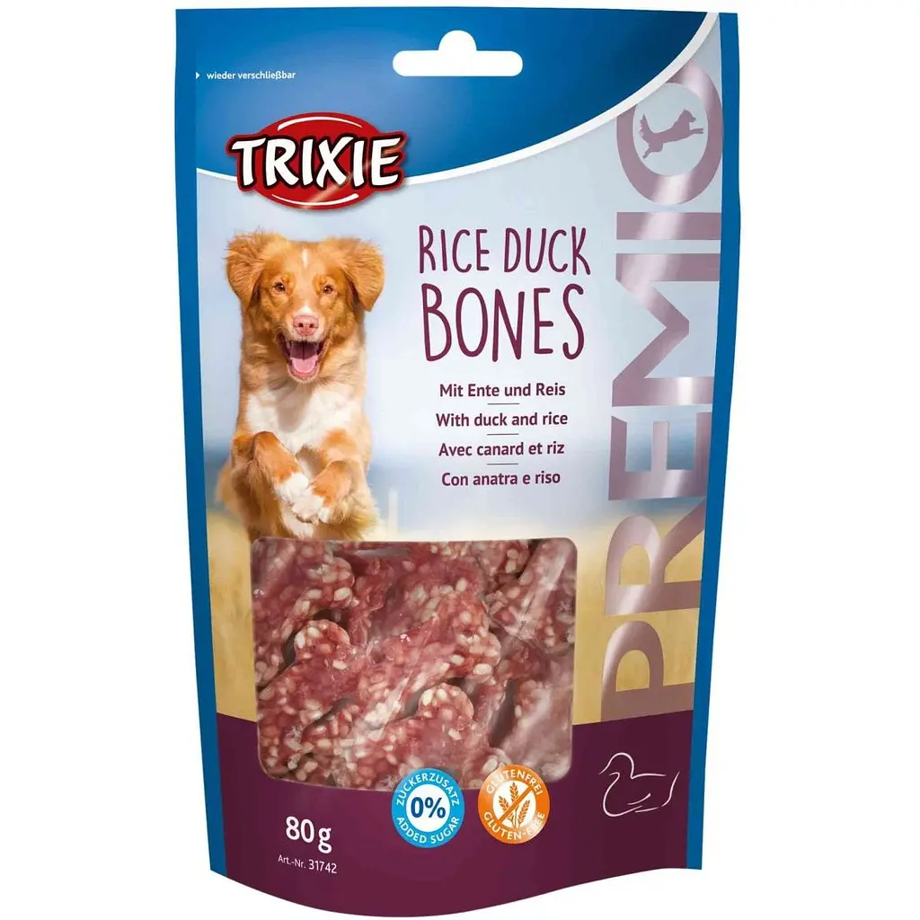 Ласощі для собак Trixie Premio Rice Duck Bones з качкою та рисом 80 г