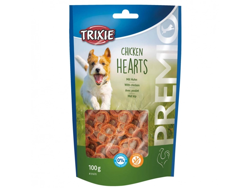 Ласощі Trixie PREMIO Chicken Hearts для собак курка і куряча печінка 100 г