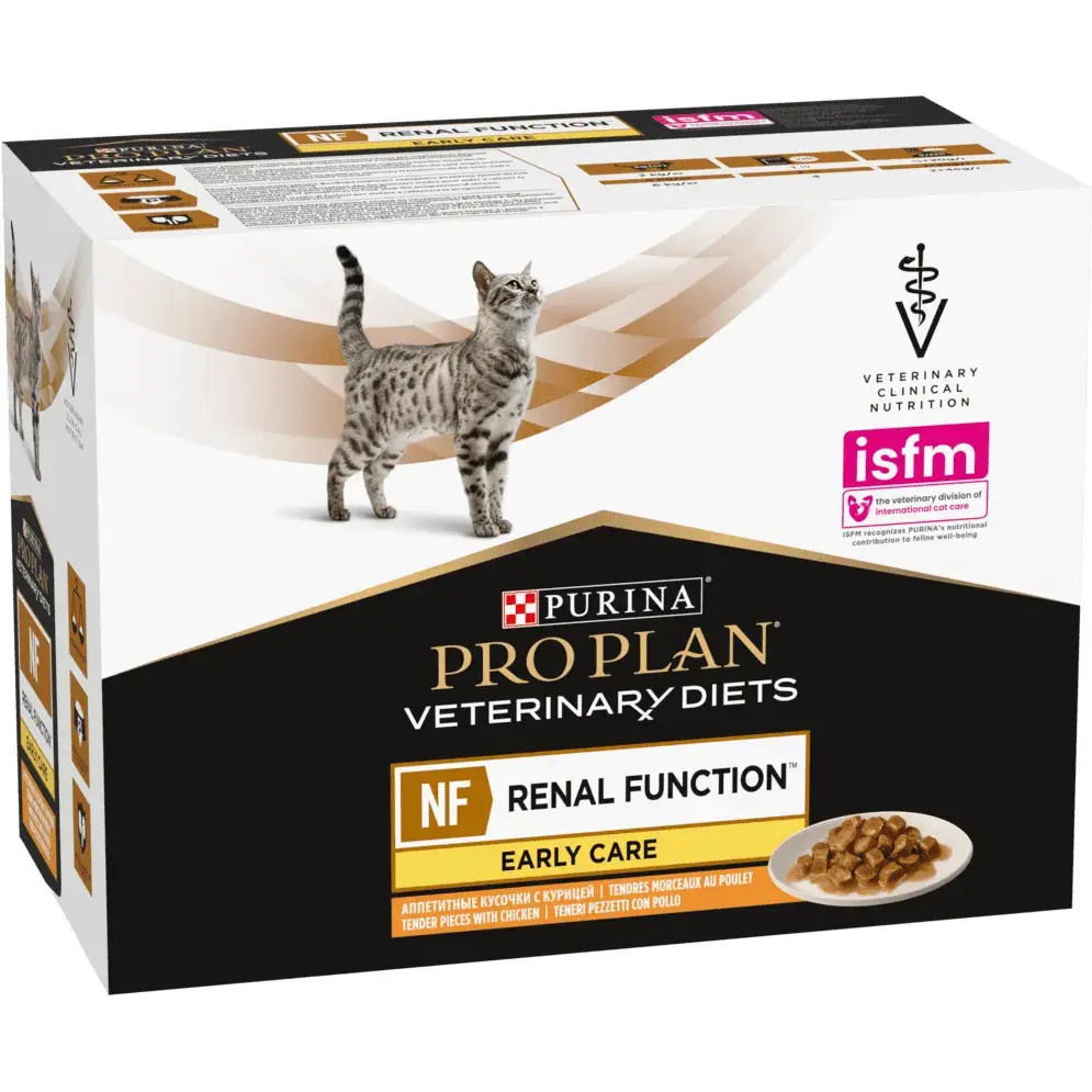 Набір паучів Purina Pro Plan Veterinary Diets NF Renal Function Early Care при патології нирок з куркою 10 шт. х 85 г