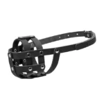 Намордник шкіряний для малих порід чорний-1