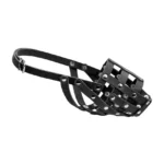 Намордник шкіряний м’який №2 чорний для собак середніх і великих порід-1