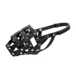 Намордник шкіряний м’який №2 чорний для собак середніх і великих порід-1