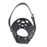 Намордник закритий для собак малих порід чорний шкіряний №3-1