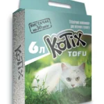 Наповнювач для котячого туалету Kotix Тофу Classic Соєвий грудкуючий 2.55 кг (6 л)-1
