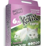Наповнювач для котячого туалету Kotix Тофу Lavender Соєвий грудкуючий 2.55 кг (6 л)-1