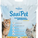 Наповнювач універсальний для котів, гризунів і птахів Природа Sani Pet натуральний деревний поглинаючий 5 кг-1