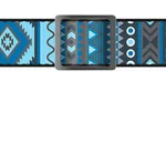 Нашийник для собак нейлоновий WAUDOG Nylon малюнок Етно синій металічна пряжка-фастекс 33-49 см-1