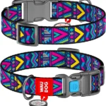 Нашийник для собак нейлоновий WAUDOG Nylon малюнок Інді 28-40 см-1