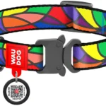 Нашийник для собак нейлоновий WAUDOG Nylon малюнок Вітраж 28-40 см-1