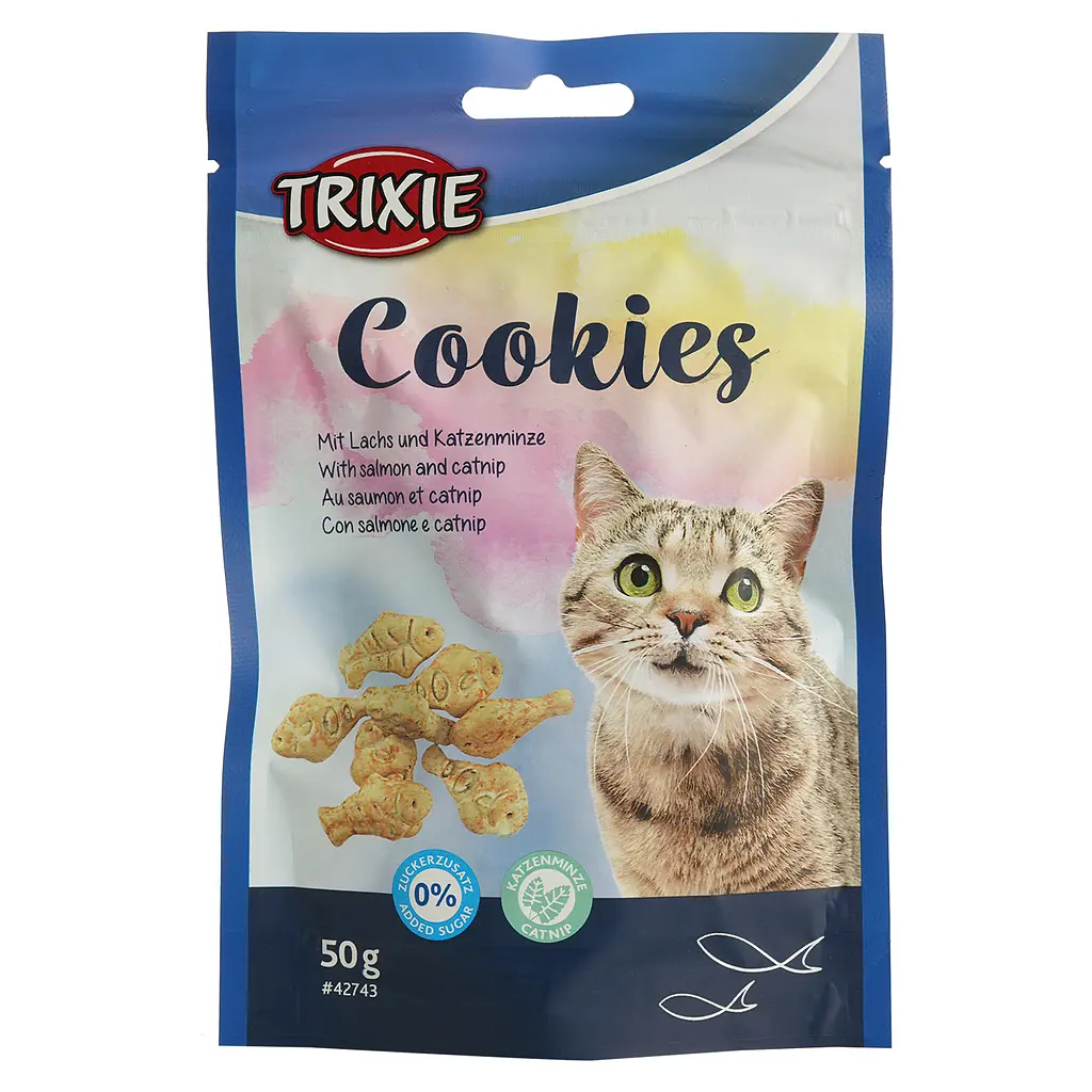Печиво для кішок Trixie Cookies з лососем і котячої м'ятою 50 г