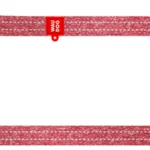 Повідець червоний для собак із відновленої бавовни WAUDOG Re-cotton, ширина 20 мм, довжина 3 м-1