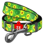 Повідець для собак нейлоновий WAUDOG Nylon, малюнок Авокадо, ширина 25 мм, довжина 122 см-1