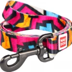 Повідець для собак нейлоновий WAUDOG Nylon, малюнок Графіті, ширина 20 мм, довжина 122 см-1