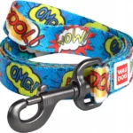 Повідець для собак нейлоновий WAUDOG Nylon, малюнок ВАУ, ширина 20 мм, довжина 122 см-1