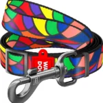 Повідець для собак нейлоновий WAUDOG Nylon, малюнок Вітраж, ширина 20 мм, довжина 122 см-1