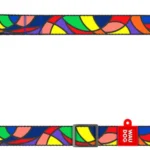 Повідець для собак нейлоновий WAUDOG Nylon, малюнок Вітраж, ширина 20 мм, довжина 122 см-1