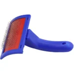 Пуходерка пластмасова синя 8 х 5 см-1