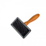 Пуходерка Щітка з Дерев’яною Ручкою та Напайкою Bronzedog 8,5 х 12 см-1