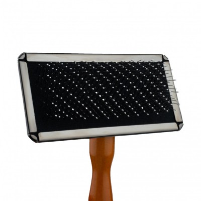 Пуходерка Щітка для Собак з Дерев'яною Ручкою та Напайкою Barksi 12 х 14,5 см