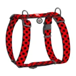 Шлея для собак анатомічна H-подібна WAUDOG Nylon Шотландка червона, розмір М-1