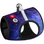 Шлея для собак м’яка WAUDOG Clothes з QR паспортом, малюнок NASA, розмір XS3-1