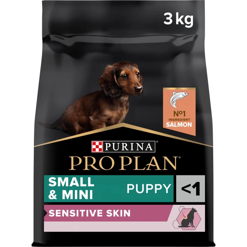 Сухий корм PRO PLAN Small&Mini Puppy <1 Sensitive Skin для цуценят дрібних порід з чутливою шкірою з лососем 3 кг