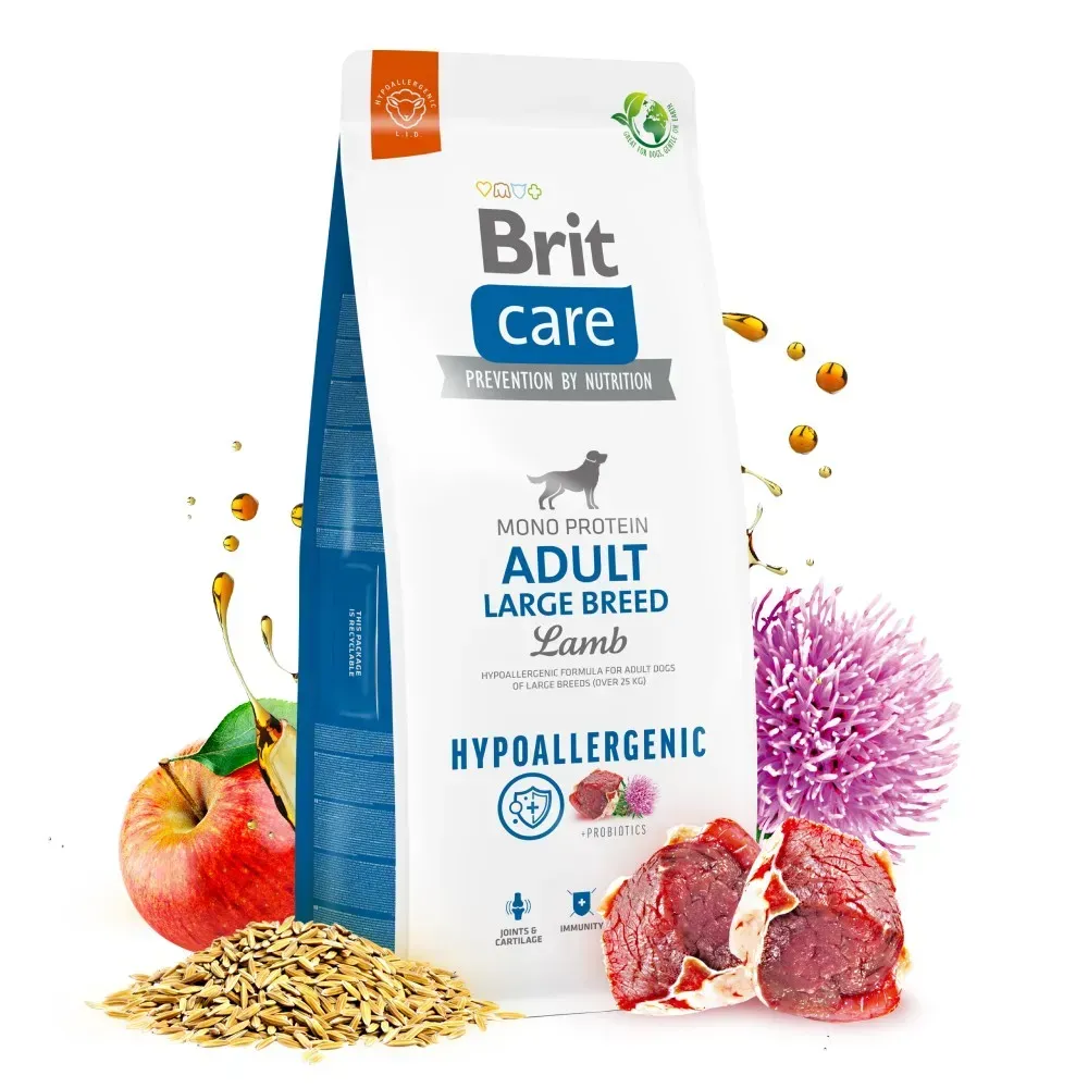 Сухий корм з ягням для великих собак Brit Care Hypoallergenic Large Breed Adult 12 кг