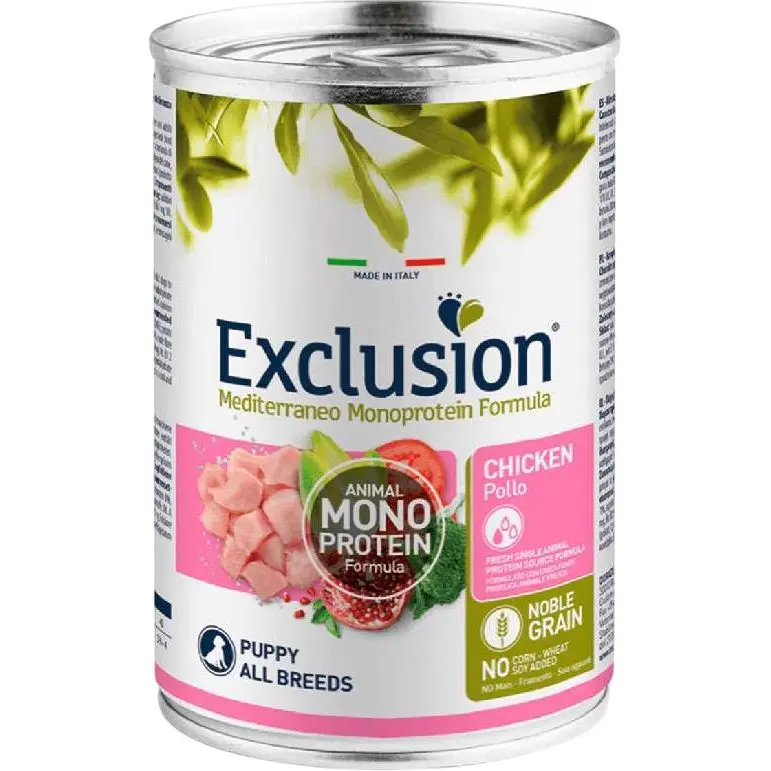 Exclusion Noble Grain Puppy Chicken All Breed Вологий корм для цуценят усіх порід з м'ясом курки 400 г