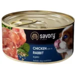 Вологий корм для цуценят всіх порід Savory Dog All breeds Puppy з куркою та кроликом 200 г-1