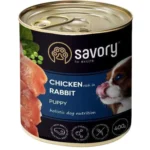 Вологий корм для цуценят всіх порід Savory Dog All breeds Puppy з куркою та кроликом 400 г-1