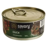 Вологий корм для дорослих вибагливих котів Savory Cat Can Adult з качкою 100 г-1