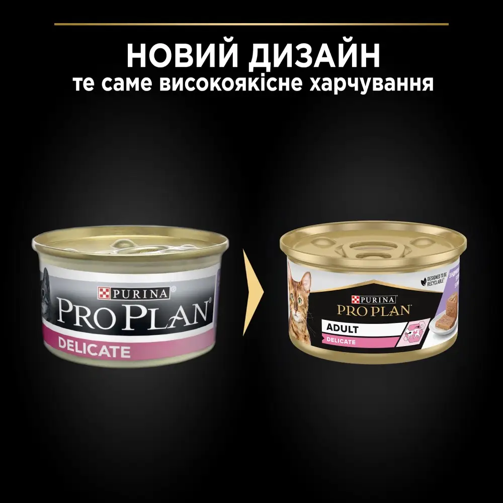 Вологий корм для котів Pro Plan Delicate Adult індичка 85 г-2