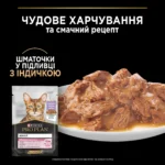 Вологий корм для котів Purina Pro Plan Delicate Digestion чутливе травлення з індичкою 85 г-1