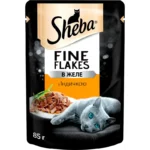 Вологий корм для котів Sheba, з індичкою в желе 85г-1
