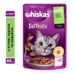 Вологий корм для котів Whiskas TastyMix ягня курка морква 85 г-1